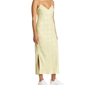 pistola | Dresses | Pistola Mari V Neck Slip Dress Citron Green Adjustable  Straps Midi Dress Nwt | Poshmark